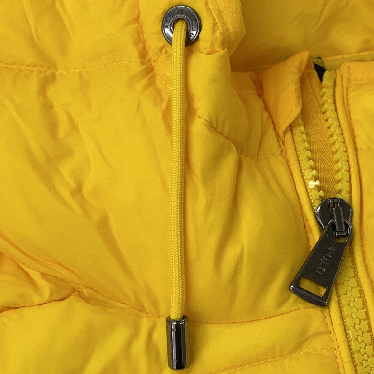 Yellow Nylon Packable Padded Hoodie Jacket XXL Men's