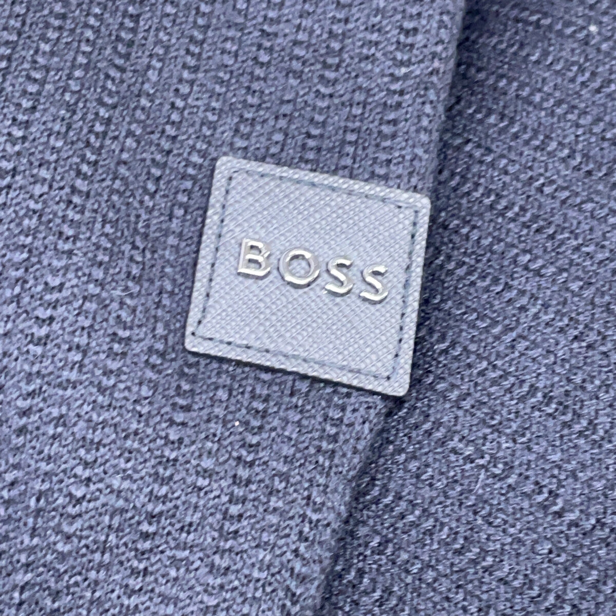 BOSS ボス 50467702 ブラック レギュラーフィット パッド入りニット ブルゾン ジャケット