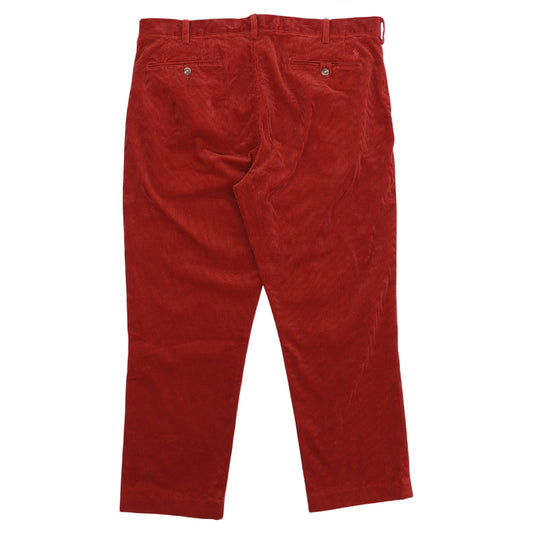 POLO RALPH LAUREN ポロ ラルフローレン 美品 ストレートフィット コーデュロイ パンツ ボトムス メンズ レッド 38/32 ボトムス