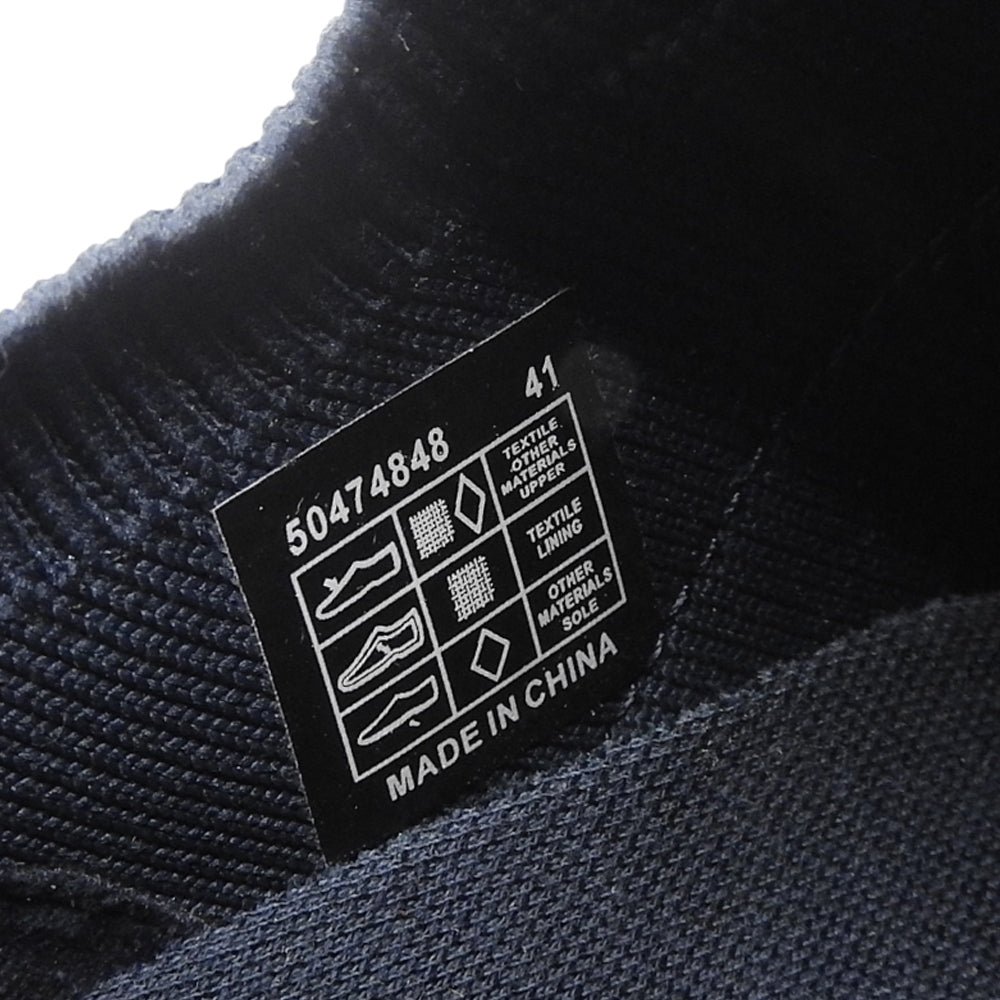 BOSS ボス 新品同様 Saturn ロゴ&ラバーソール ソックス スタイル スニーカー シューズ メンズ ネイビー 41 50474848 シューズ 41