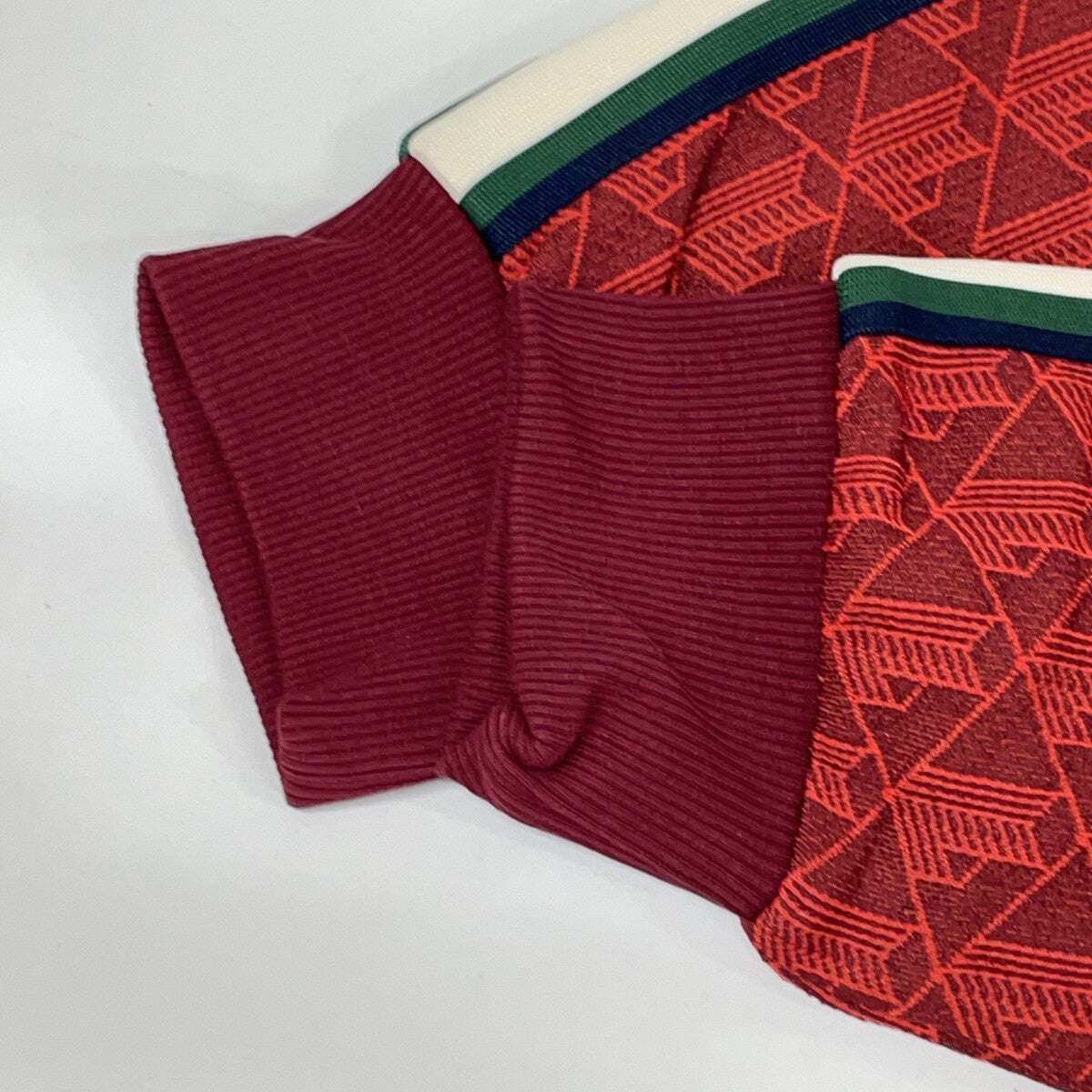 Lacoste ラコステ SH1368-10 レッド モノグラムジャカードトラックジャケット トップス 5