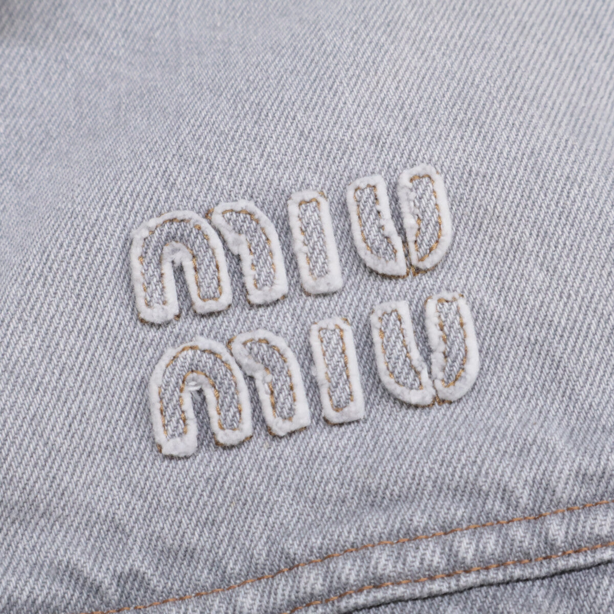 MIUMIU ミュウミュウ 【国内正規/23年製】GWB148 S231 13LF クロップド デニム ジャケット 36