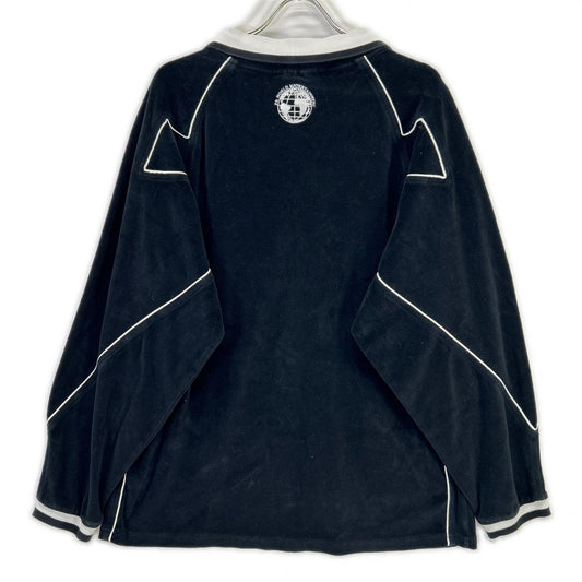 Black Velour Valour Soccer Jersey Pullover Top 2X Women's