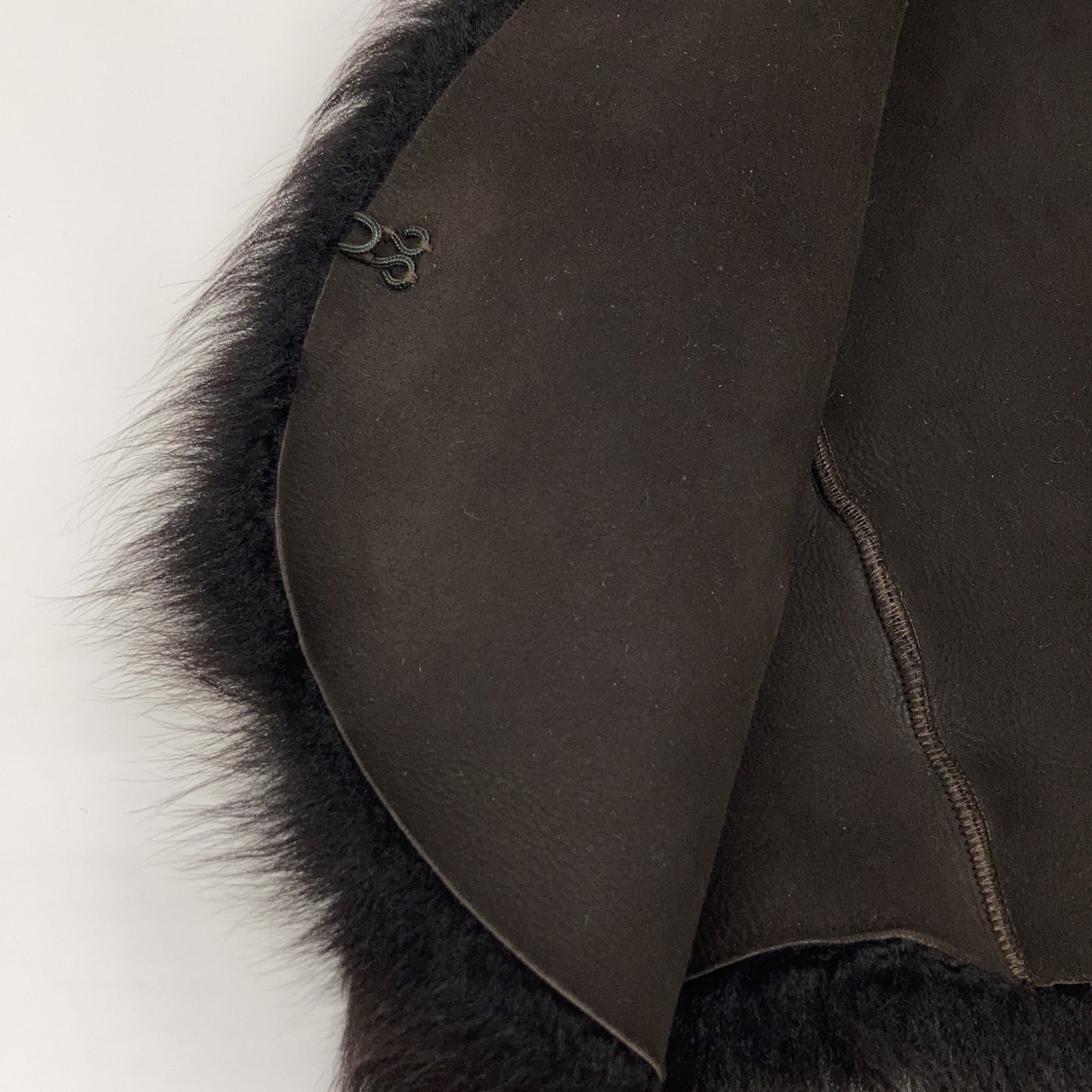 Brown Shearling Mouton Lamb Leather Fur Vest Vest XS Ladies