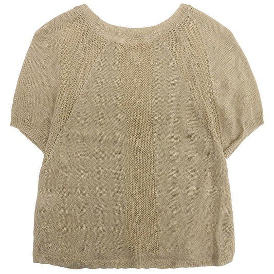 Excellent condition linen summer knit top women's beige D1751KSW003 Tops - Women's