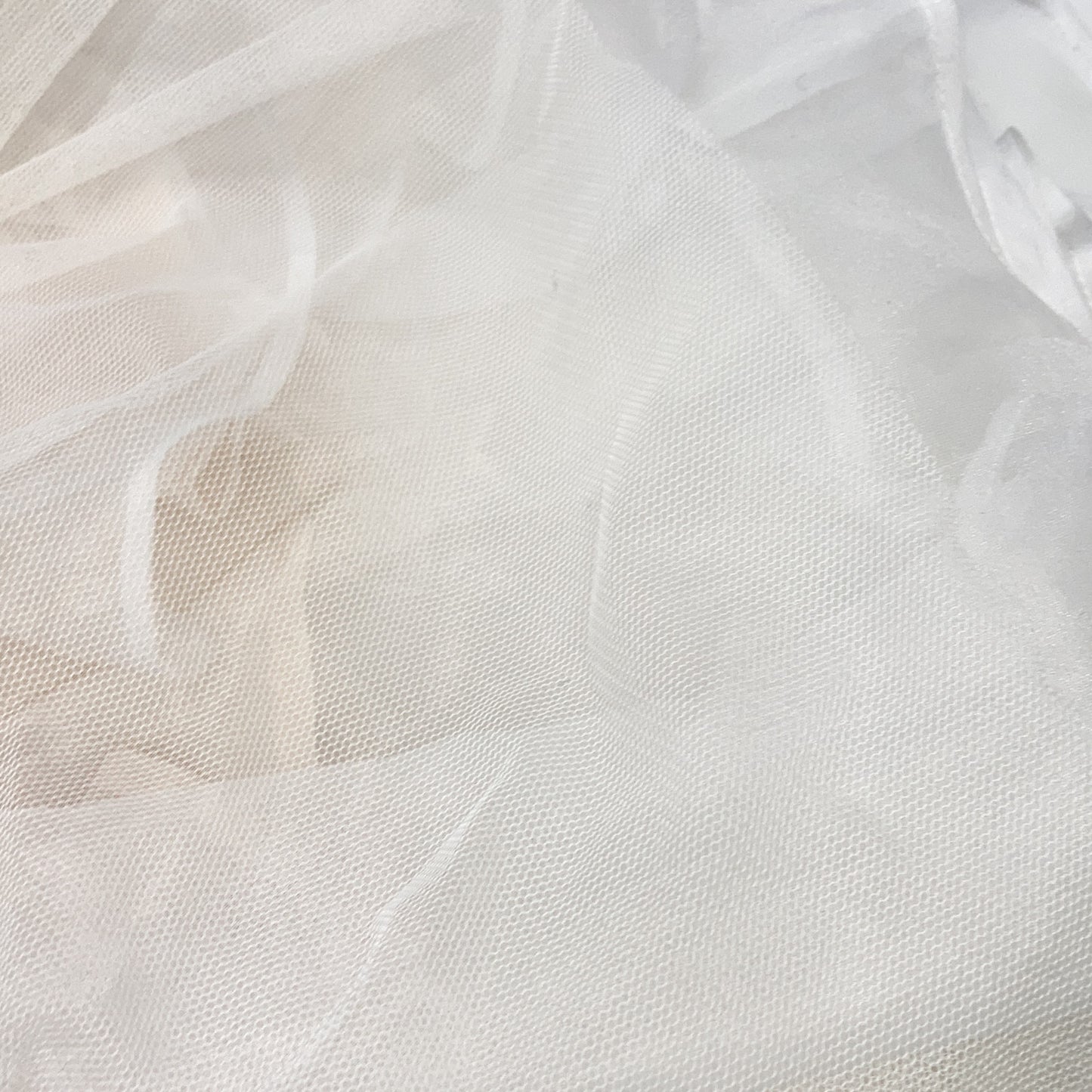 【Belle vintage】ホワイト ハイウエスト デニム ボリューム チュールスカート スカート 0