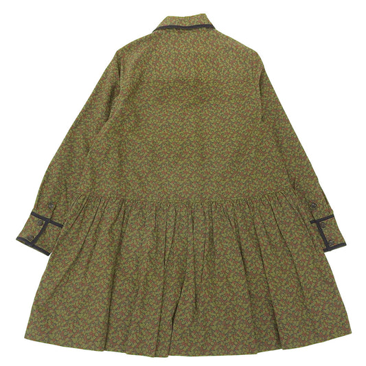 Printed Cotton Mini Shirt Dress シャツ ワンピース レディース グリーン系 36 64J10294 F8523 ワンピース 36 レディース