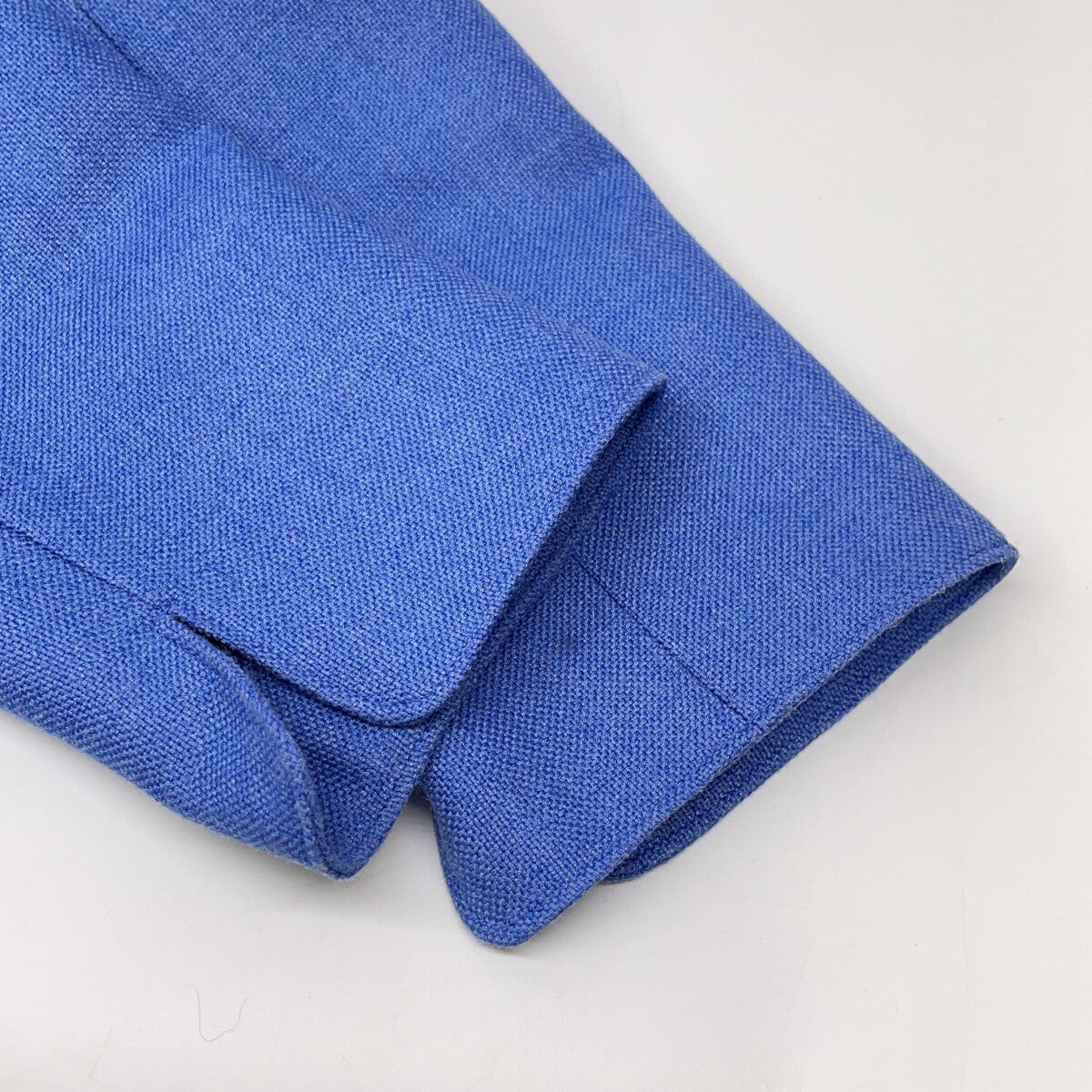 SJ0105 BLUE SILK WOOL COLLARLESS JACKET Jacket 7 Women's