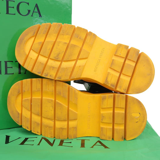 BOTTEGA VENETA ボッテガヴェネタ タイヤ チェルシーブーツ シューズ レディース ブラック×オレンジ 38 シューズ