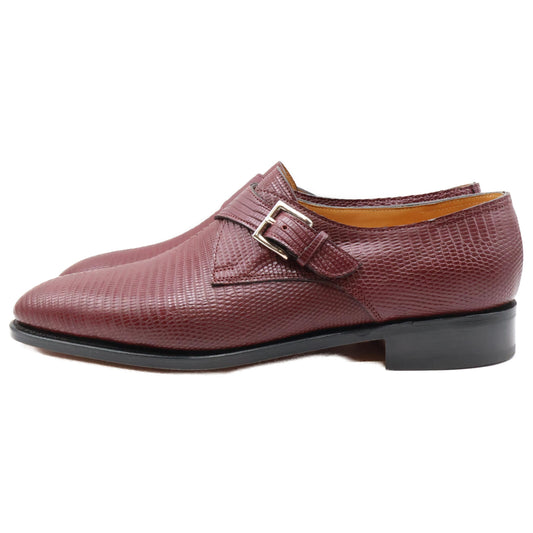 JOHN LOBB ジョンロブ 新品未使用 ASHILL V 1000ラスト リザード シングルモンクストラップ シューズ