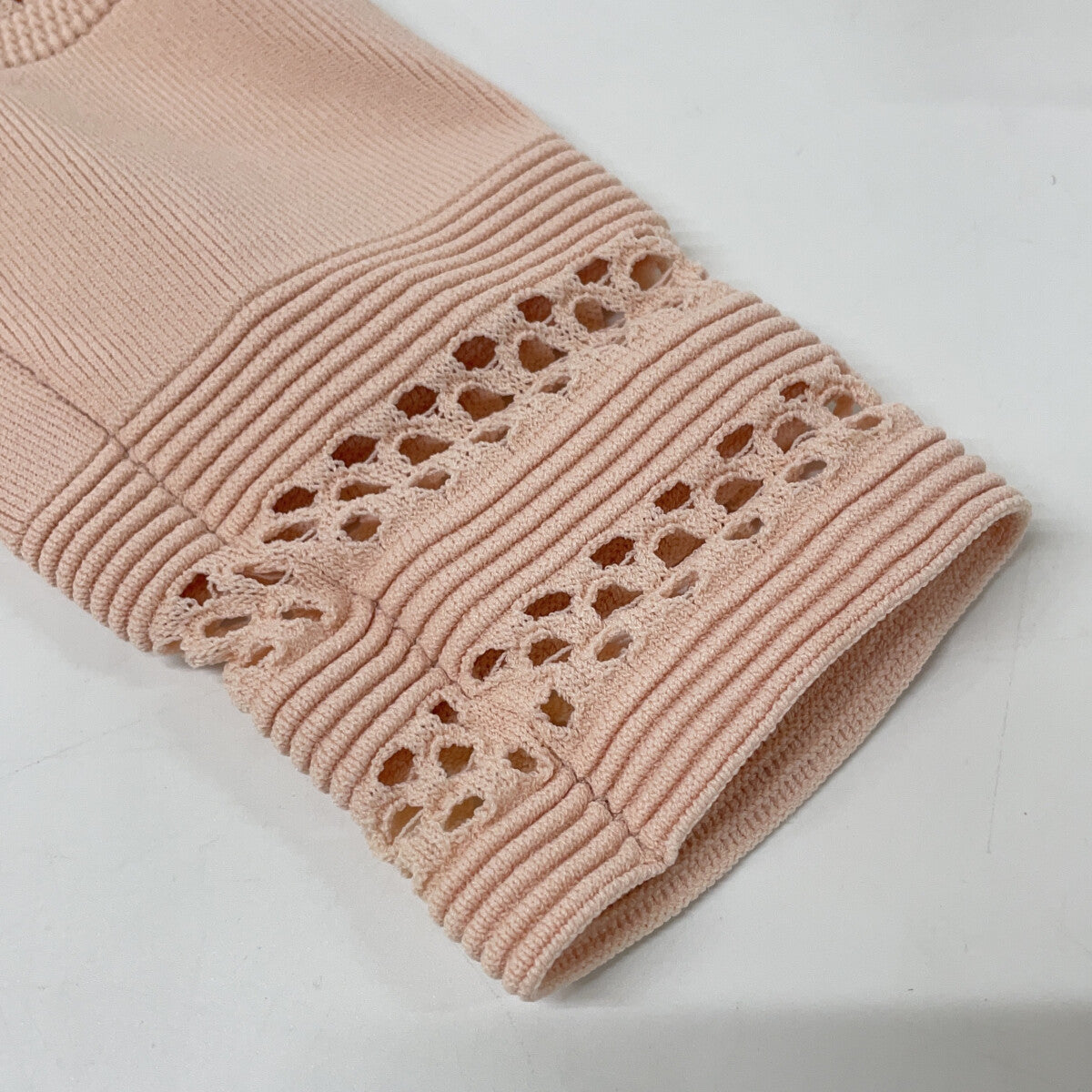 SANDRO サンドロ G2384E-6021 ピンク レース ニット カーディガン トップス