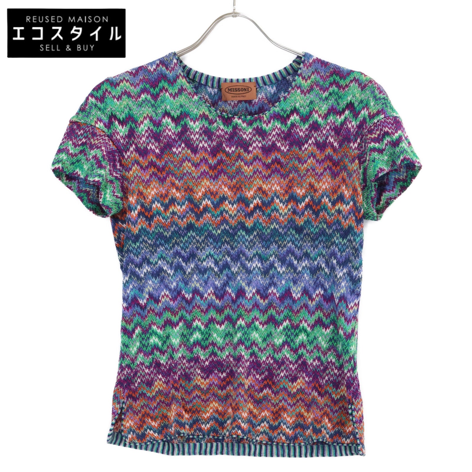 MISSONI ミッソーニ 総柄 半袖ニットセーター/ トップス – style-eco.shop