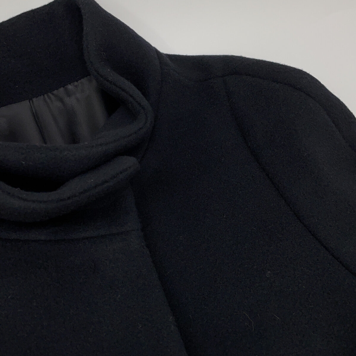23 Black 10232717110 Wool Beaver Short Coat Coat 38 Women's