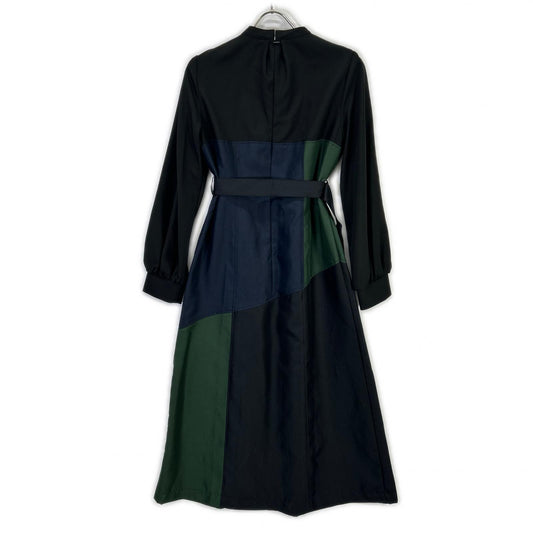 Black x Navy x Green 23AW Faux Bear Docking One-Piece Dress 2 (Women's)