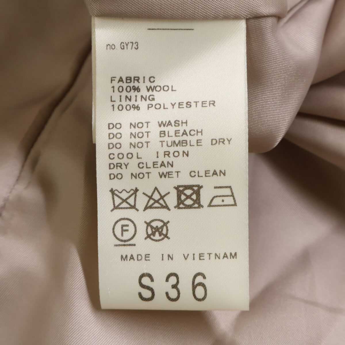 IENA SLOBE Ecru Wool SUPER100 Stand Collar Coat, no size indicated