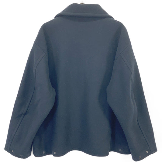 YOAK ヨーク YK25FW01034B ブラック Melton Stand Collar Zip Blouson ジャケット