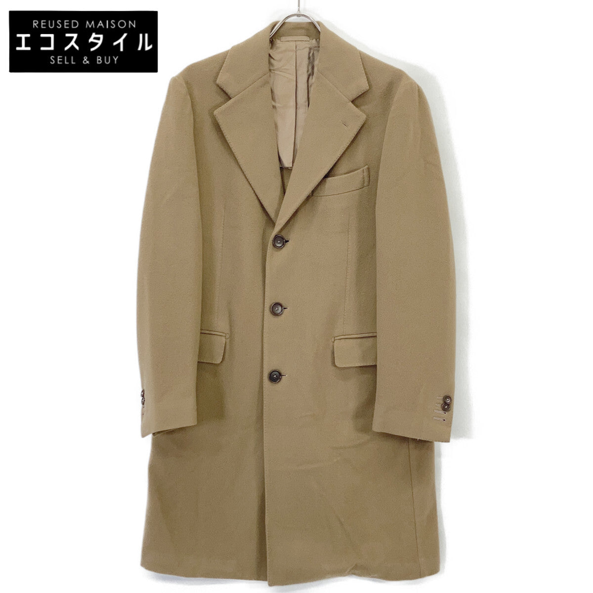 De Petrillo デペトリロ TW202570 Filomarino キャメル ウールカシミヤ チェスターコート 46 De Petrillo デペトリロ TW202570 Filomarino キャメル ウールカシミヤ