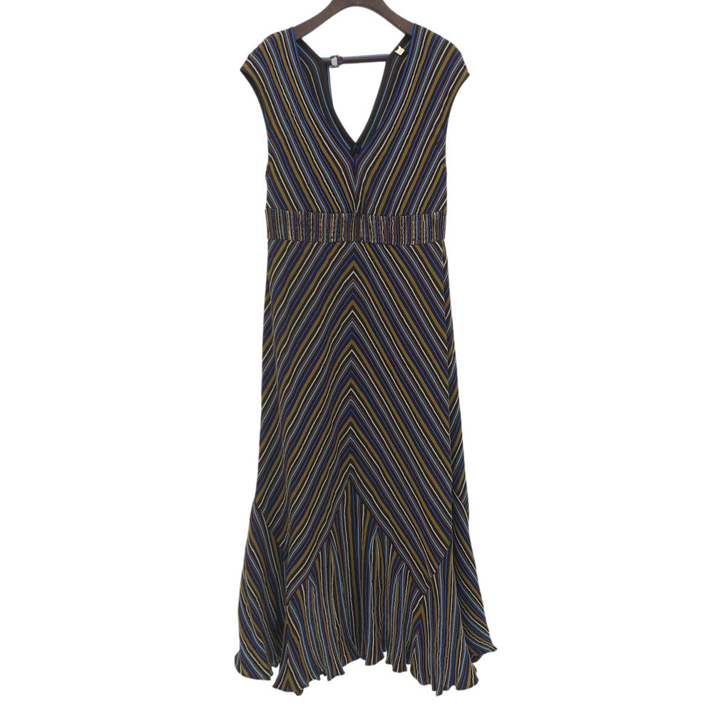 Ravissant Laviere ラヴィソンラヴィエール マルチボーダー フレアワンピース レディース ブラウン 38 0-0033-2-07-001 ワンピース 38