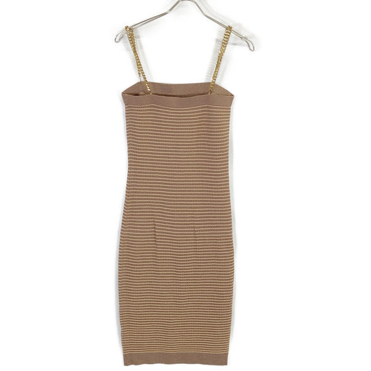 ELISABETTA FRANCHI エリザベッタフランキ AM91S22E2 ブラウン ニットシースドレス ワンピース