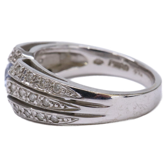 JEWELRY MAKI 珠宝Maki 【美品】PWG9 0.47 D0.25 蓝宝石 钻石 戒指
