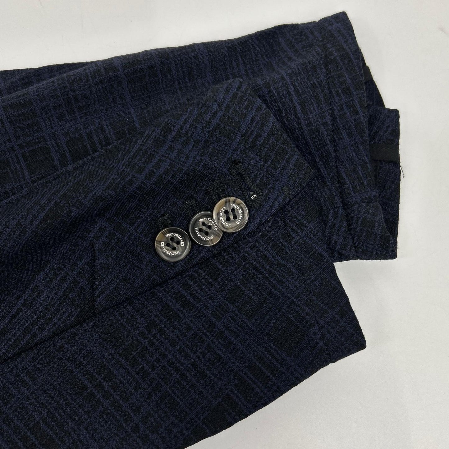 1piu1uguale3 Navy Nylon Stretch Tailored Jacket