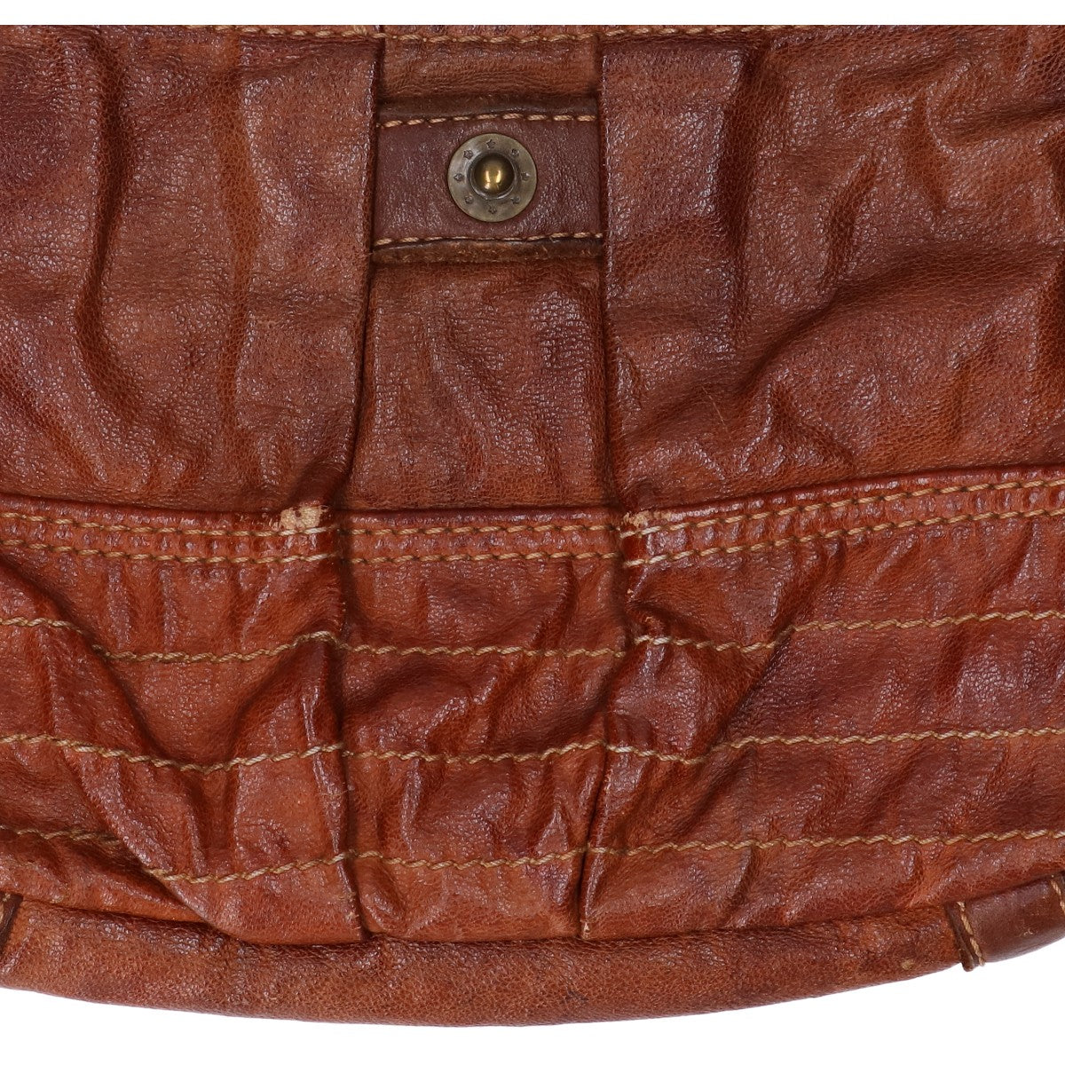 genten GENTEN Leather Flap Shoulder Bag