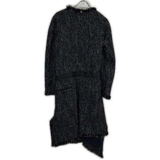 sacai サカイ 23-06843 ブラック 2WAY ツイードワンピース ワンピース