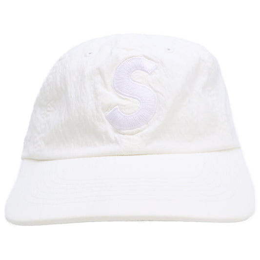 Supreme シュプリーム ホワイト コーデュラ リップストップ S ロゴ 6-パネル キャップ 帽子