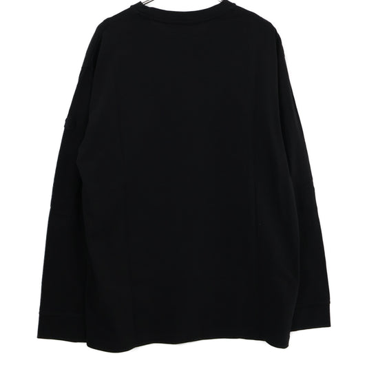 MONCLER モンクレール 23年 T-SHIRT LS ロゴプリント×ベロア ロンT トップス