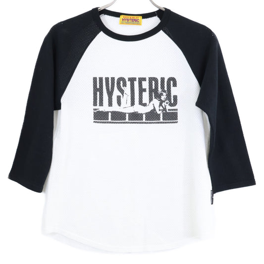 HYSTERIC GLAMOUR HYSTERIC GLAMOUR 01251CL07 HYSTERIC AGENT 七分袖T恤 上衣 FREE