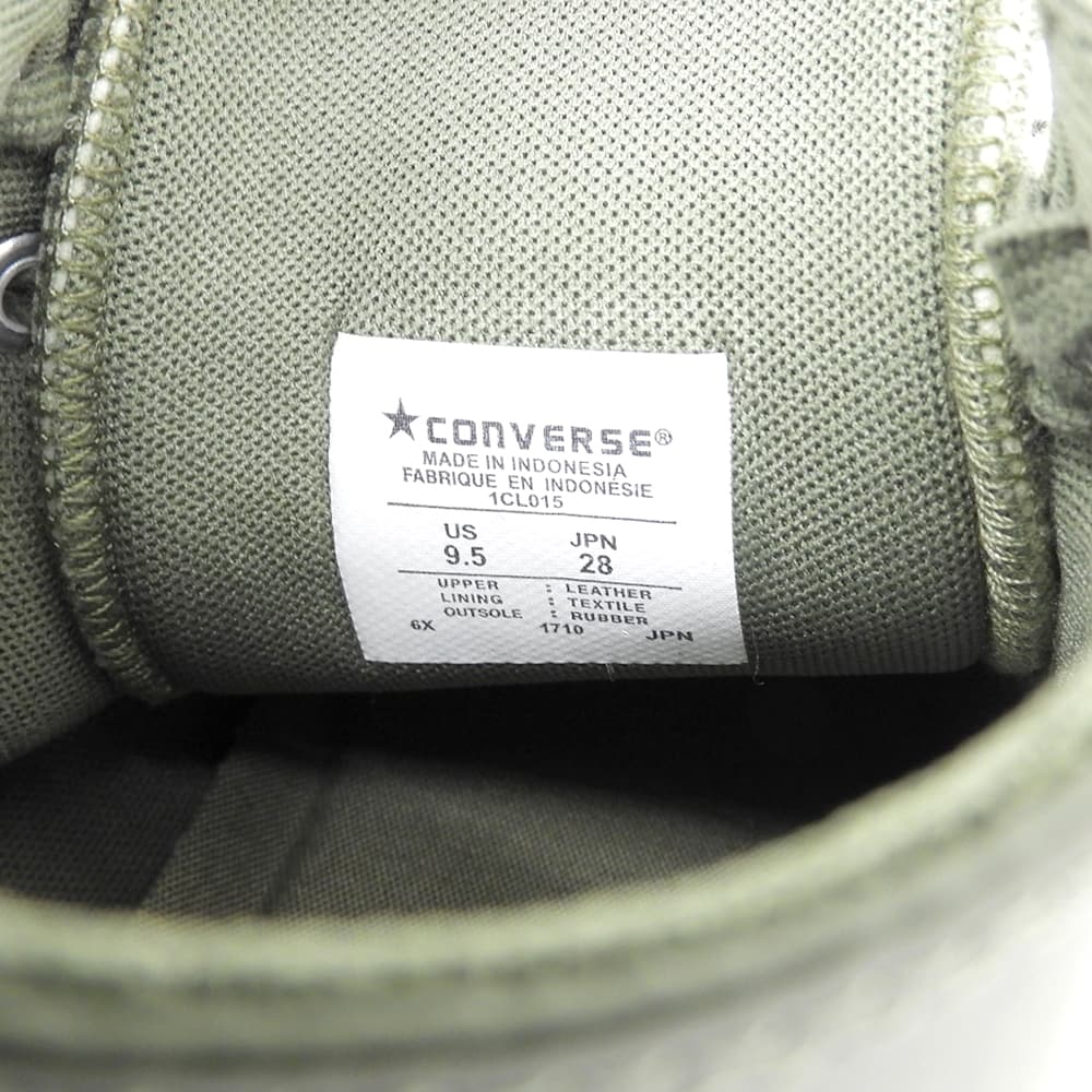 CONVERSE コンバース 新品同様 スニーカー シューズ メンズ グリーン 28cm 1CL015 シューズ 9.5(US)