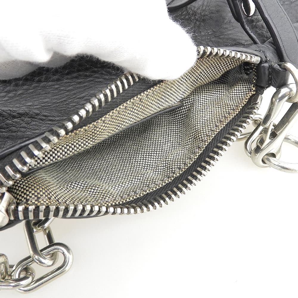 ALEXANDER WANG アレキサンダーワン レザー ハンドチェーン バッグ ハンドバッグ レディース ブラック ハンドバッグ