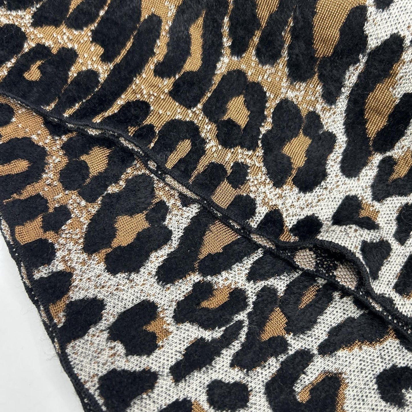 STELLA McCARTNEY ステラマッカートニー 431515 ブラック×ブラウン レオパード柄 ニット セミフレアパンツ ボトムス