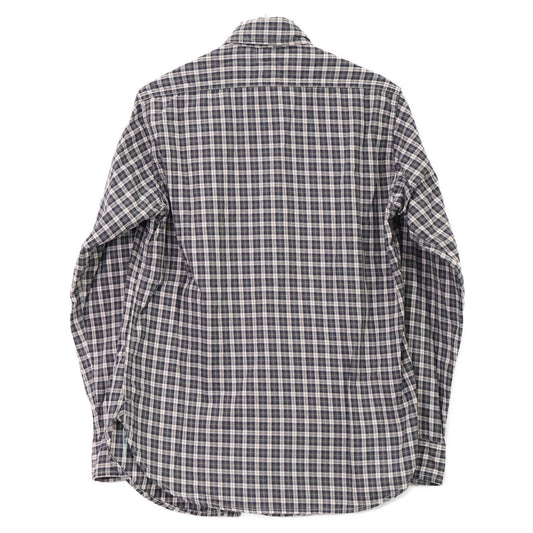 POST OVERALLS ポストオーバーオールズ 【美品】チェック柄 ドングリ型ポケット 長袖シャツ トップス