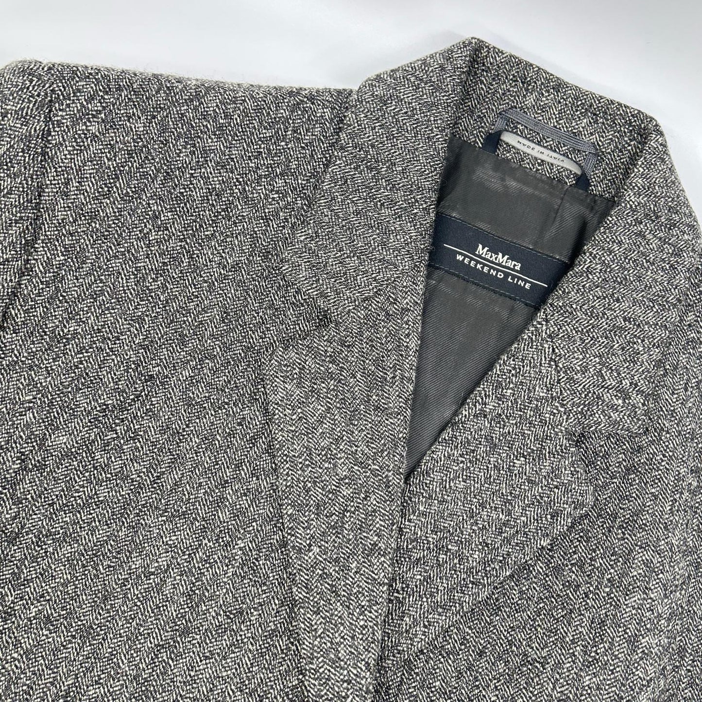 Max MaraWEEKEND マックスマーラウィークエンド グレー ウールレーヨン ツイード ジャケット ジャケット