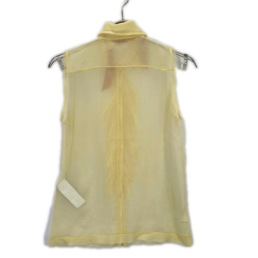 N゜21 Numero Ventuno 24SW-G092-5566 Yellow Sleeveless Sheer Blouse Top