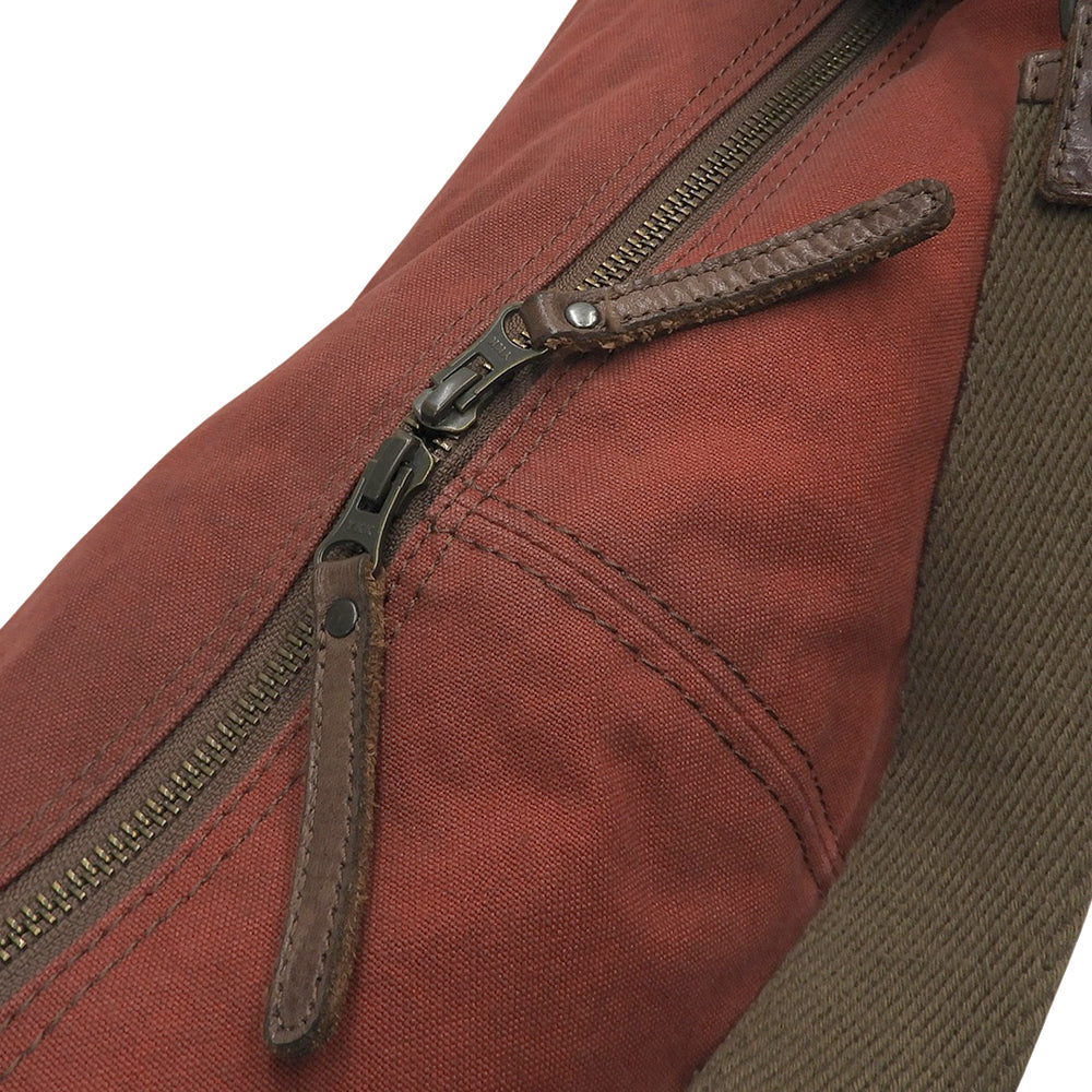 Kaguyama Kaban Canvas 2-Way Shoulder Bag Red Rust-Dyed Men's Shoulder Bag
