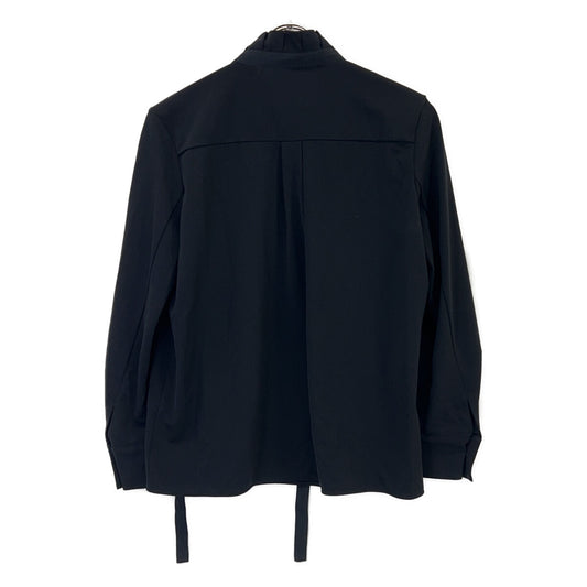 ICB Black Washable Marabou Georgette Design Cut-and-Sew Top S Ladies'
