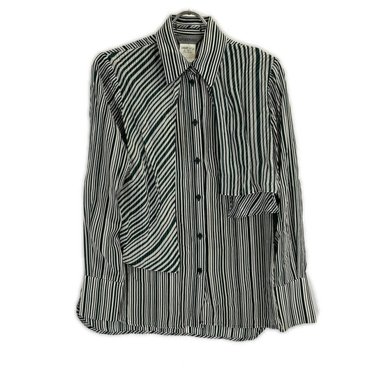 SPORTMAX Green Silk Stripe Set-Up Suit