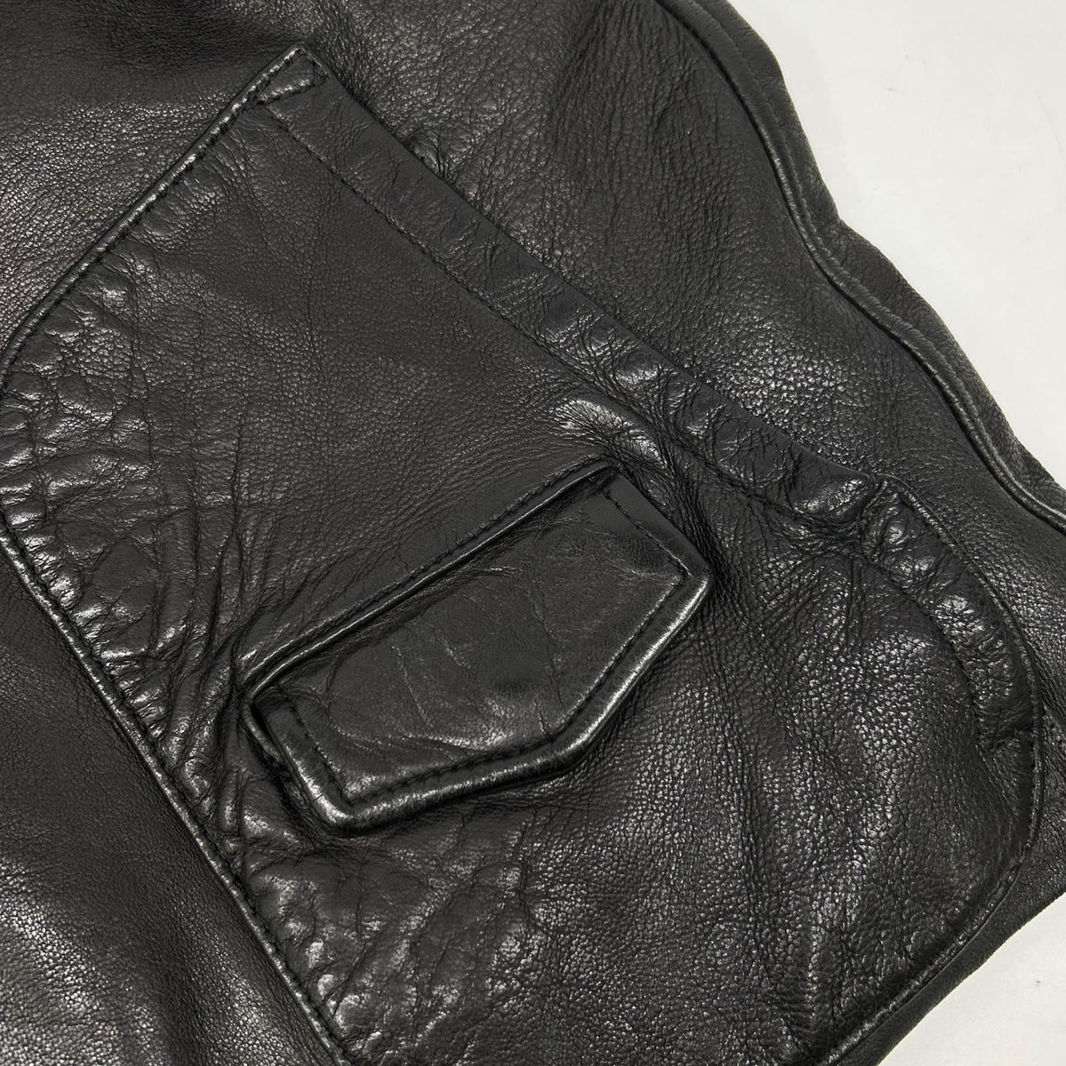 (g) Gram ×RK black lamb leather double rider jacket jacket