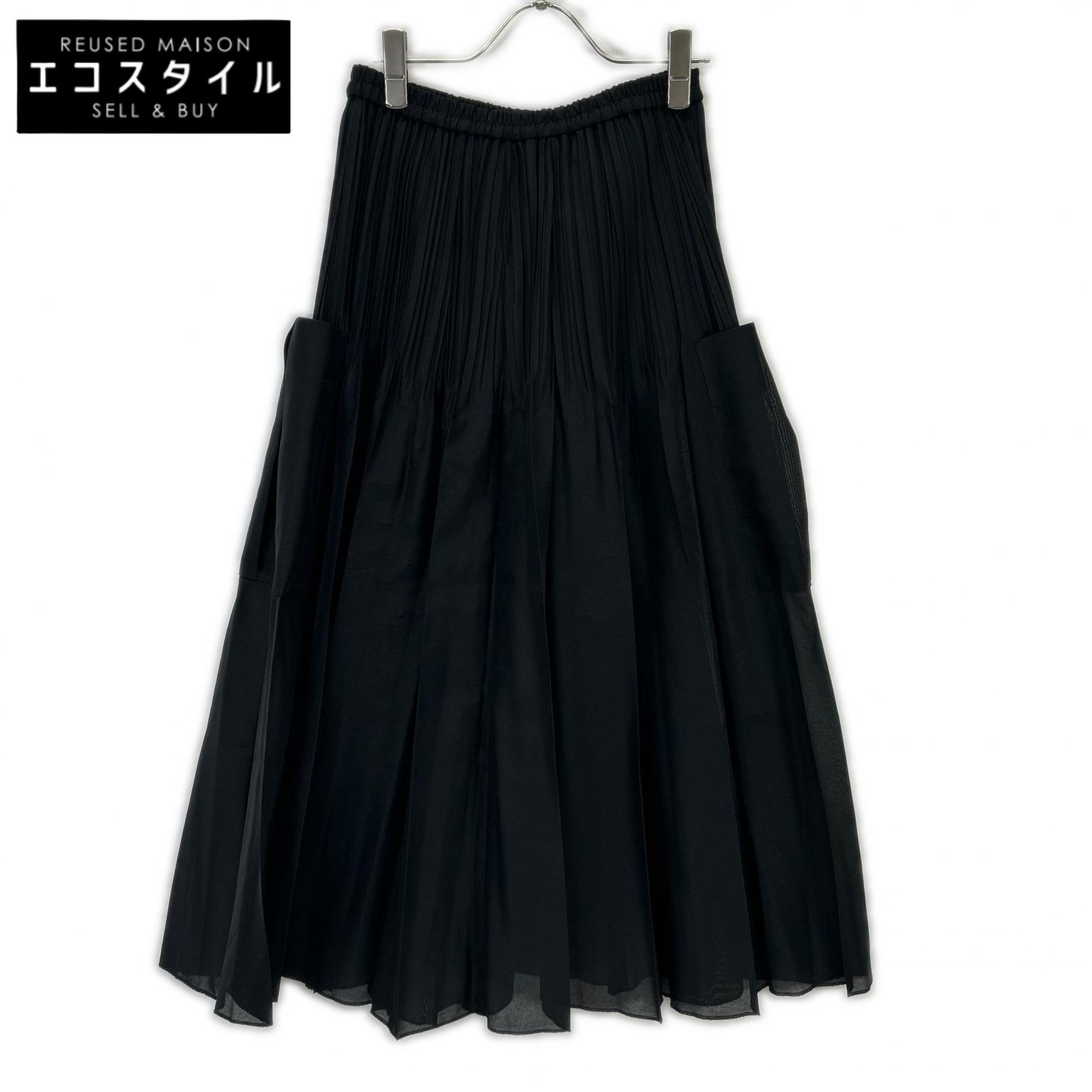 ﾌﾞﾗｯｸ ｻｲﾄﾞﾎﾟｹｯﾄﾌﾟﾘｰﾂｽｶｰﾄ スカート 38 レディース – style-eco.shop