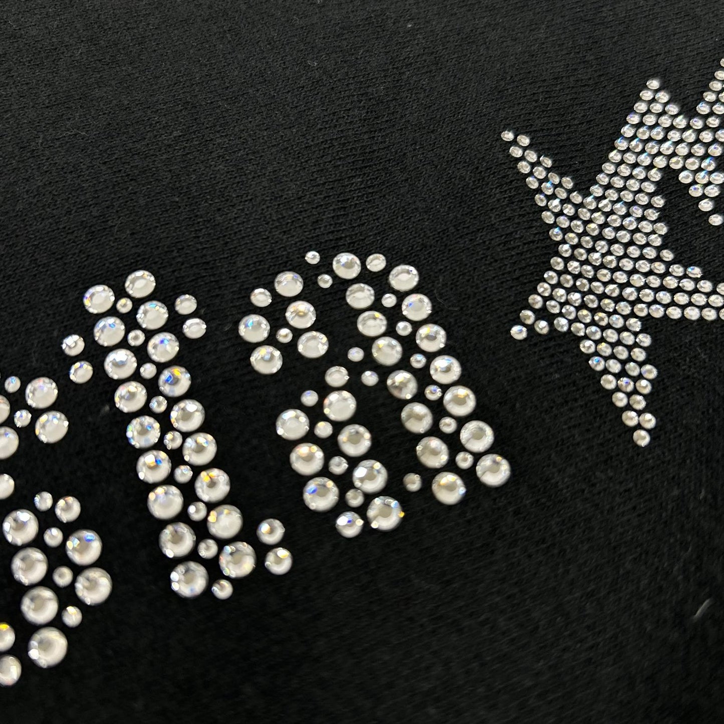 A BATHING APE Black Swarovski Logo Sweatshirt Top