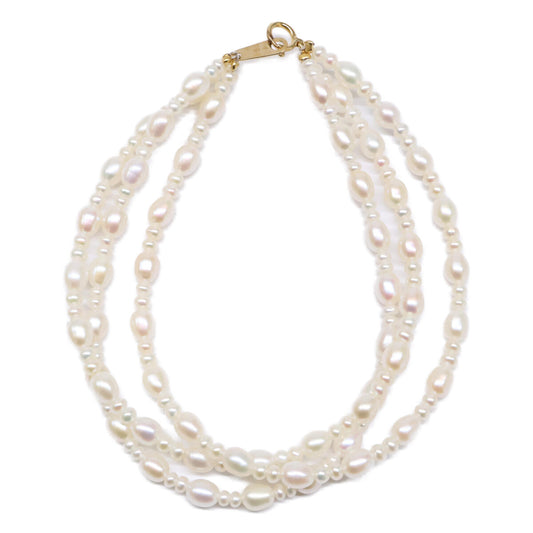 mikimoto ミキモト K18 バロックパール 3連 ブレスレット