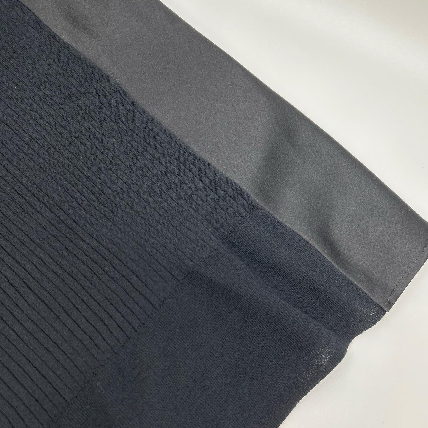 sacai sacai 24-07233 黑色 24SS 拼接罗纹针织套头衫 上衣
