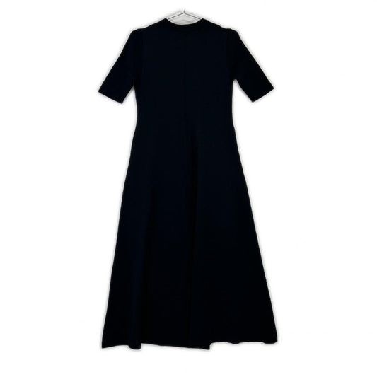 BLACK 522220305001-01 BASIC FLARE HALF SLEEVE KNIT DRESS Dress 38 Ladies