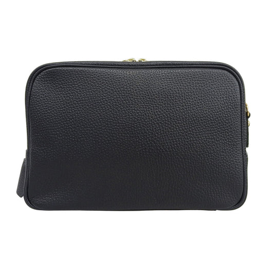 A.D.M.J. Accessoires De Mademoiselle ADMJ 新品同様 エンブレム マルチストラップ付 カメラバッグ シボ革 ショルダーバッグ ブラック ショルダーバッグ