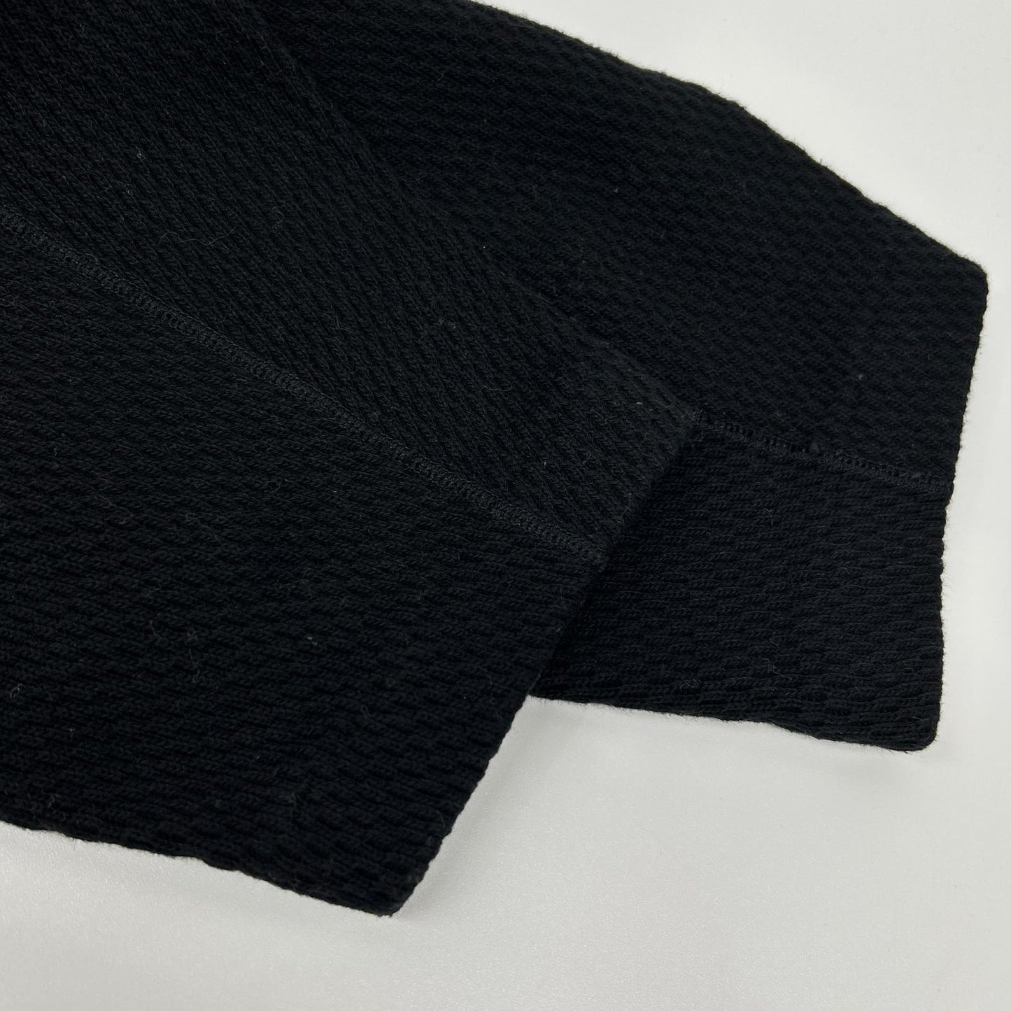H BEAUTY&YOUTH Black Oni Rice Thermal Cropped Crew Neck Top