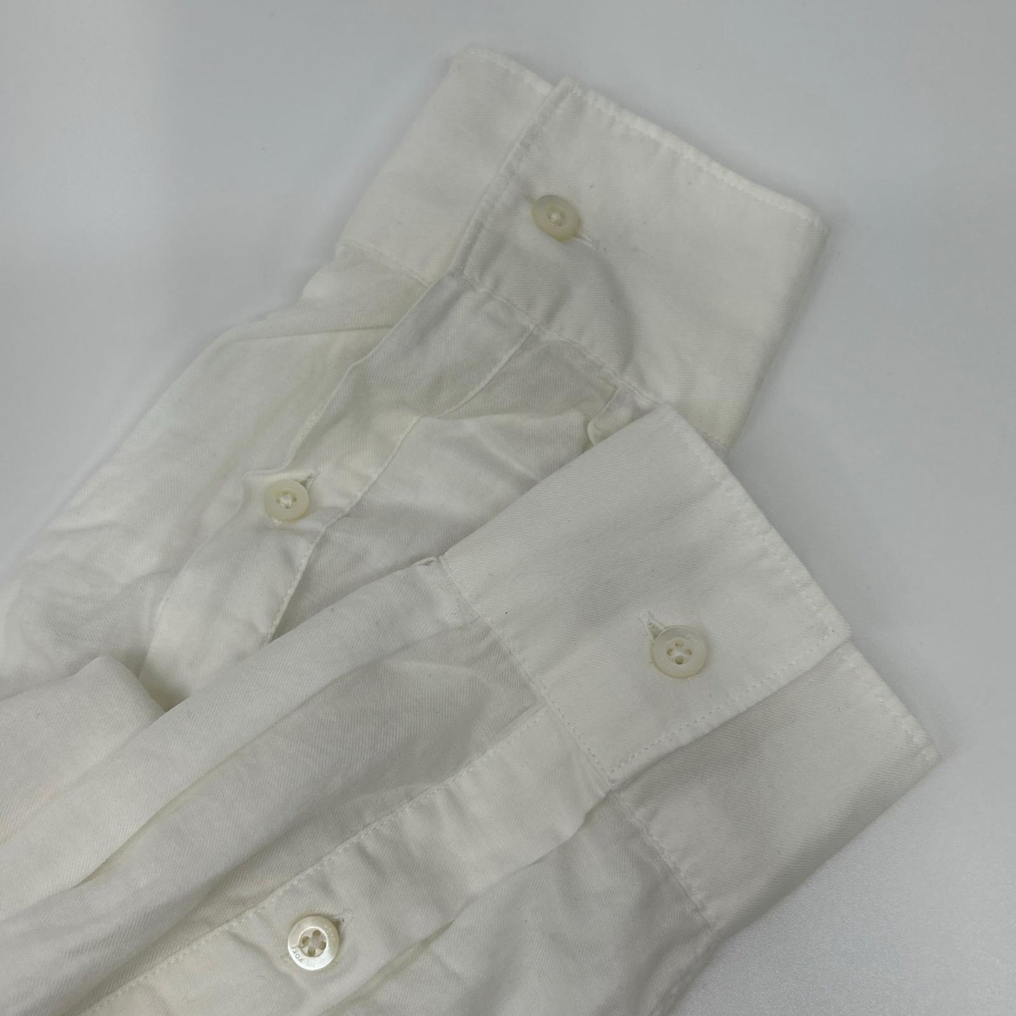 YOKE ヨーク ホワイト GARMENT DYED COTTON SILK TWILL SHIRT トップス