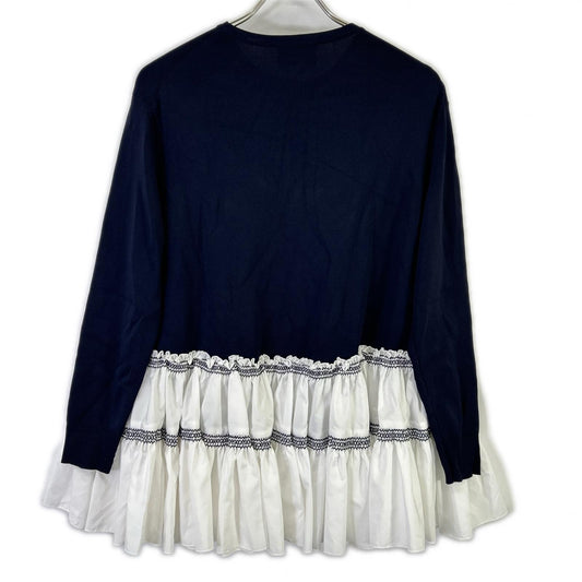 UNITED ARROWS ユナイテッドアローズ 24SS ネイビー エンブロ ティアード コンビニット トップス