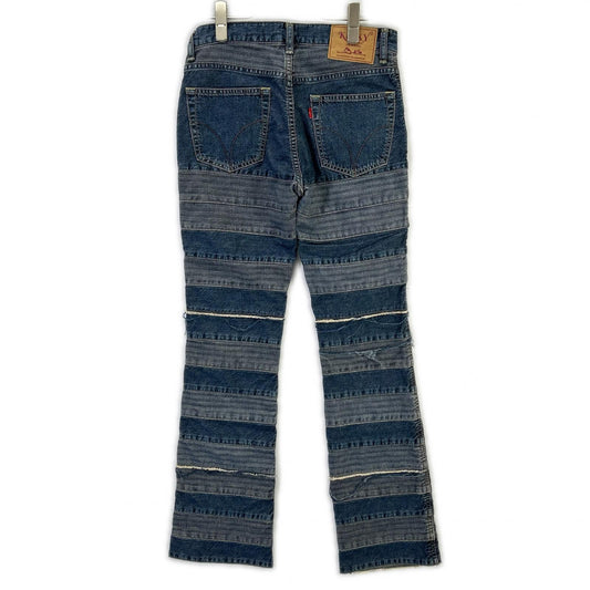 HYSTERIC GLAMOUR ヒステリックグラマー 01193AP02 インディゴ スクラッチフレアデニムパンツ ボトムス